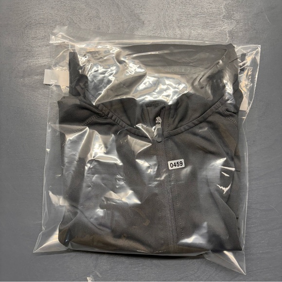 Gymshark Women's Size L Training Zip Up Jacket In Gray Workout Running Light - Picture 11 of 11